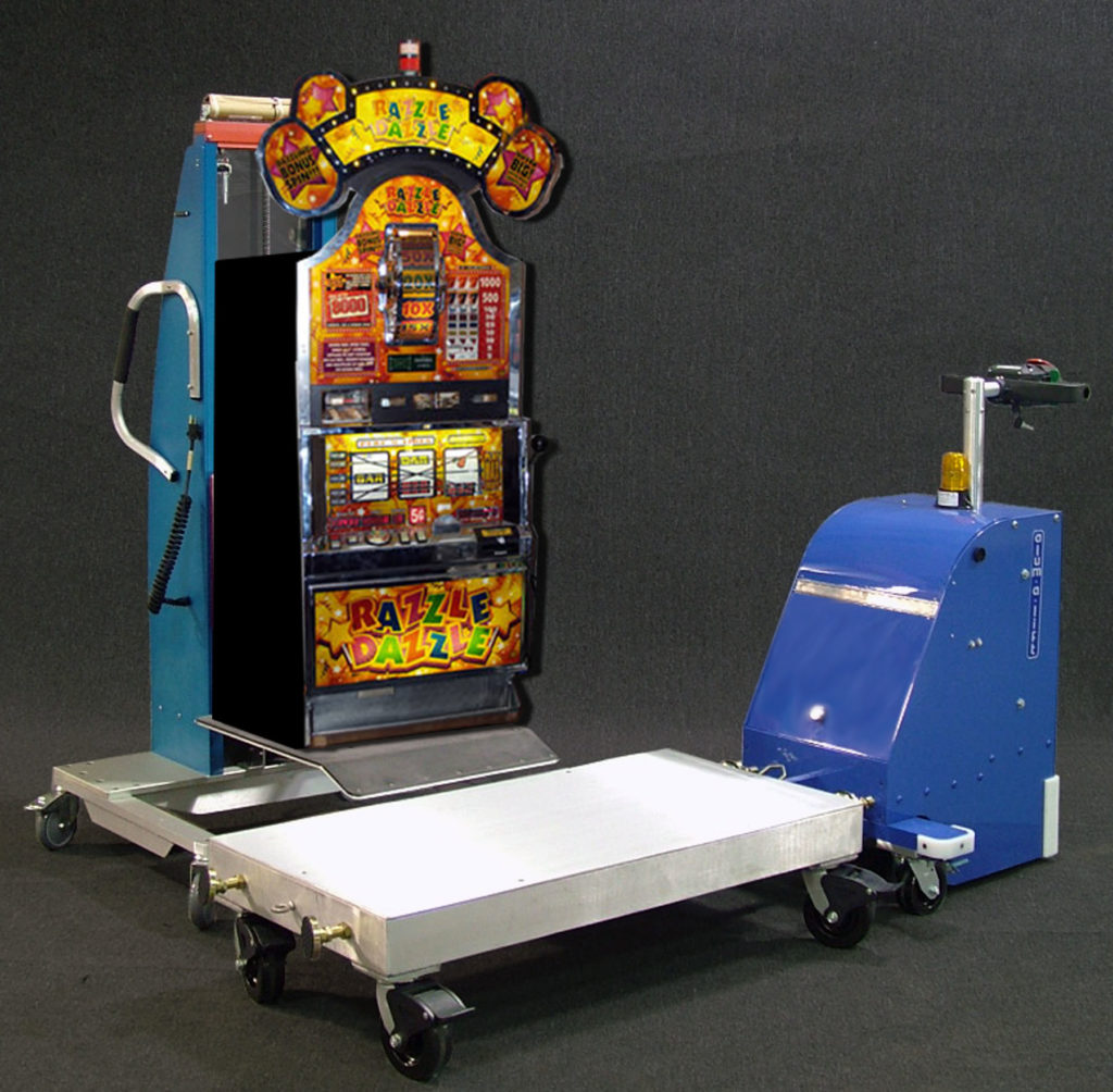 Platform Lift with Dolly Tug and Slot Machine