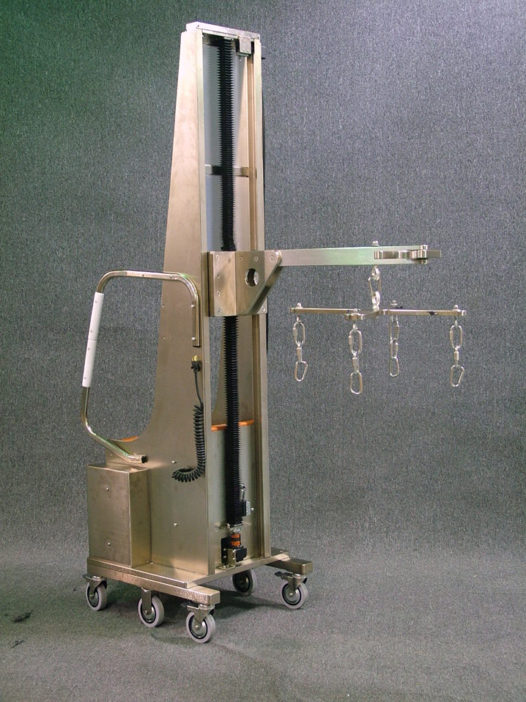 Counterbalance Lift with Boom Lifting Fixture and Nickel-Plated Finish