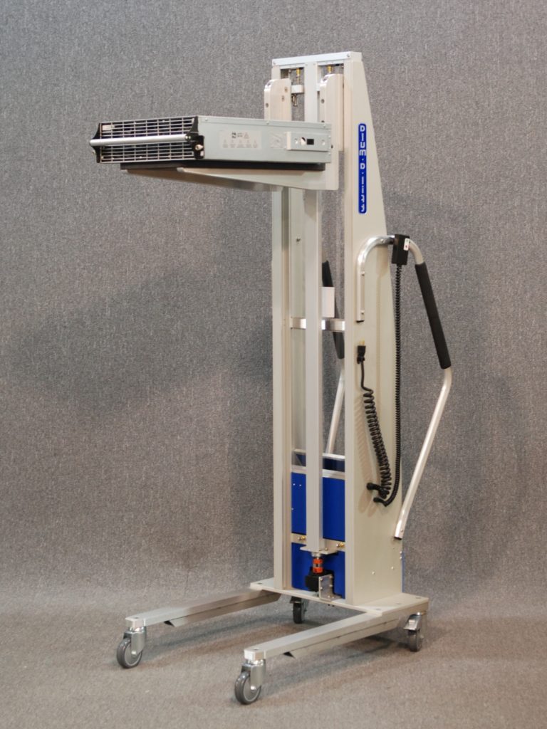 Low Friction Platform Lift with Server Module