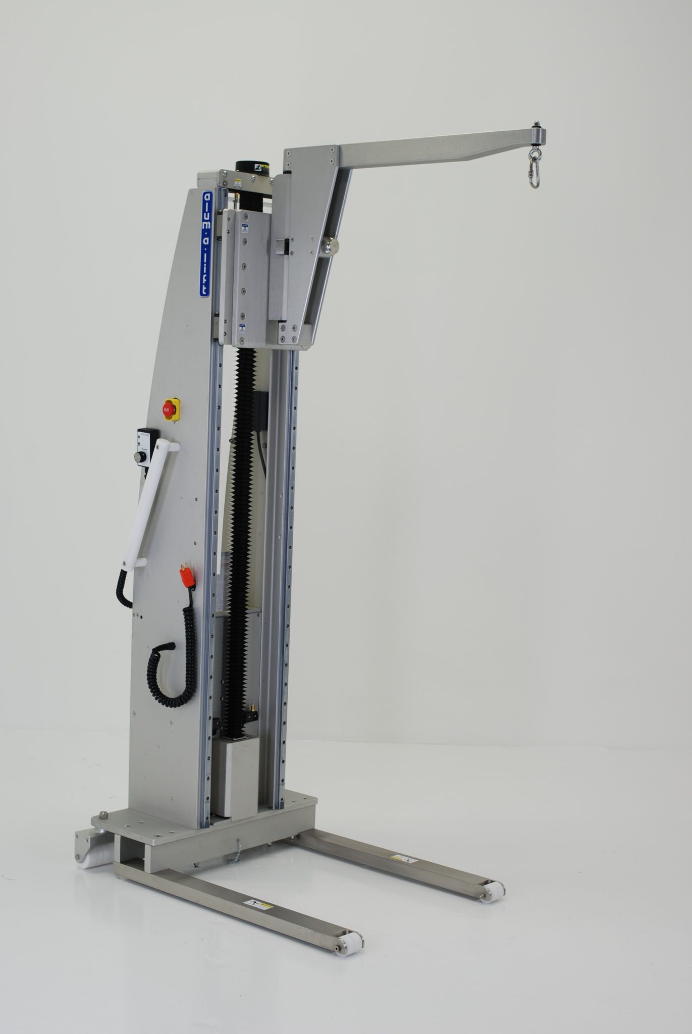 26228 Lift with Pivoting Boom for Cleanroom Equipment - Alum-a-Lift