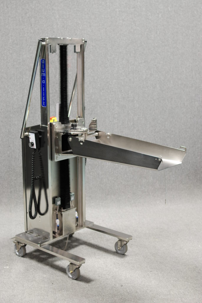 Compact Stainless Steel Carboy Lift for Class 1 Div 2 Hazardous Environment