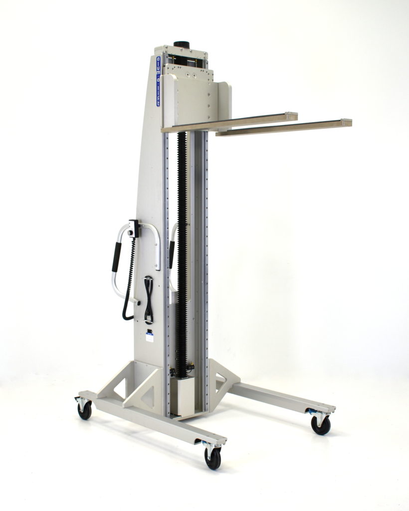 Portable Ergonomic Pharmaceutical Hopper Lift with Custom Offset Base