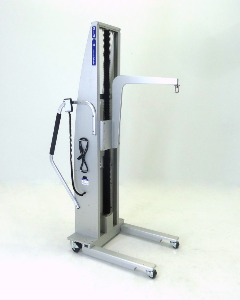 Portable Ergonomic Cleanroom Lifting Device with Swiveling Hoist Ring