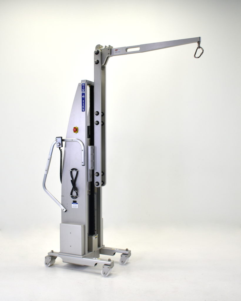 Portable Ergonomic Cleanroom Lifter with Boom and Hoist Ring