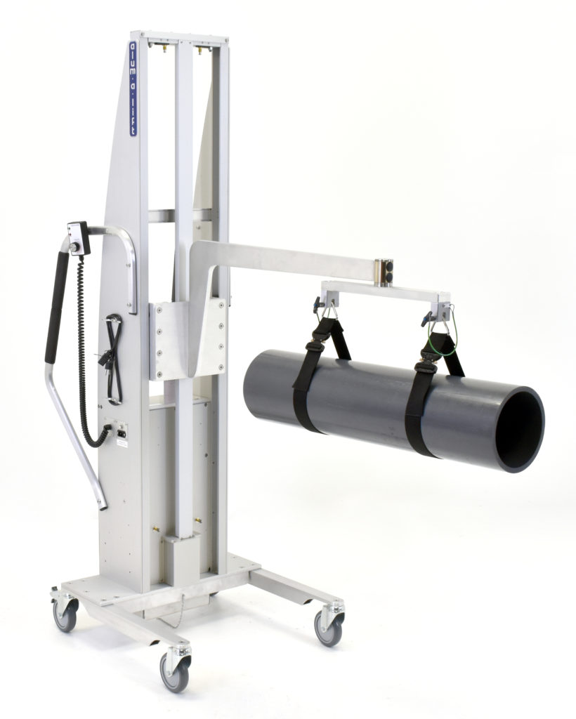 Portable Ergonomic Tube and Cylinder Lifter with Straps