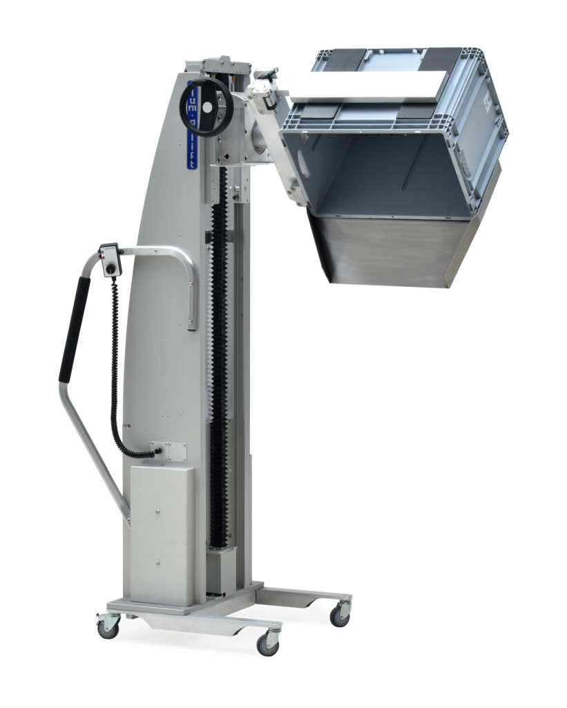 35155 Tote Handling Lift with Rotating Fork Set