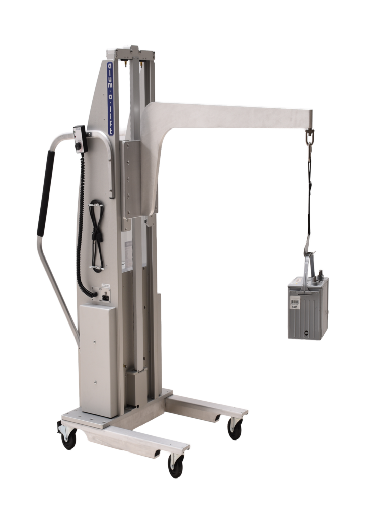 37236 | Battery Handling Lift for Packing Transfers 1 37236 West Coast Batteries Vector Pic